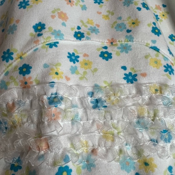 Vintage Sears Baby Bubble Romper Floral AOP Lace 1M Baby Girl - Picture 5 of 7